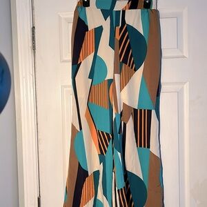 Multicolor dress pants, size small
